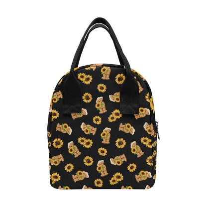 Sunflower Pattern Print Design SF016 Insulated Lunch Bag