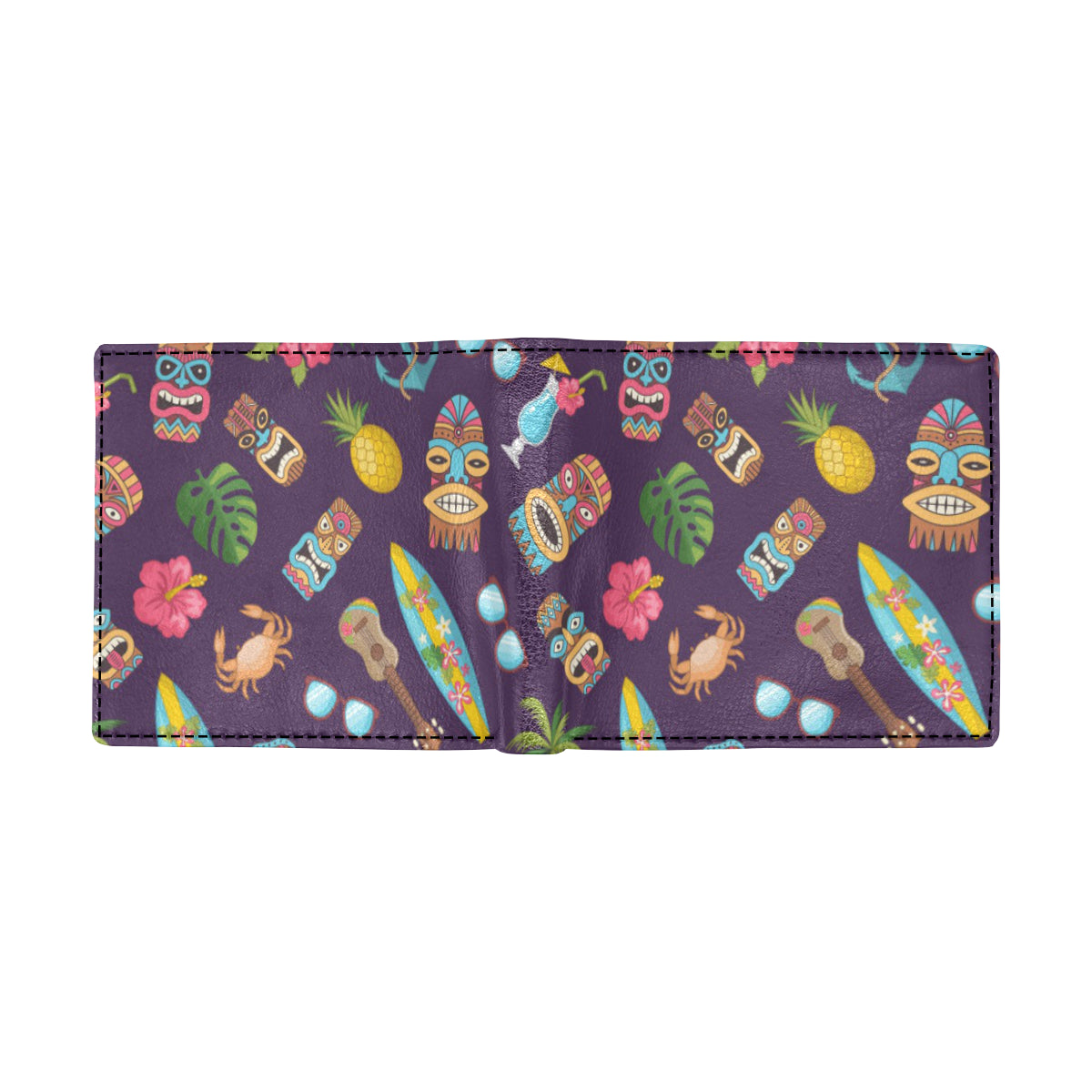 Hawaiian Themed Pattern Print Design H024 Men's ID Card Wallet