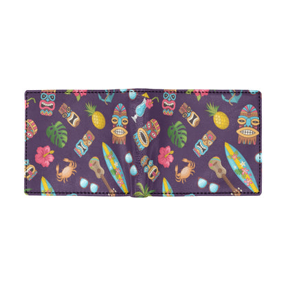 Hawaiian Themed Pattern Print Design H024 Men's ID Card Wallet
