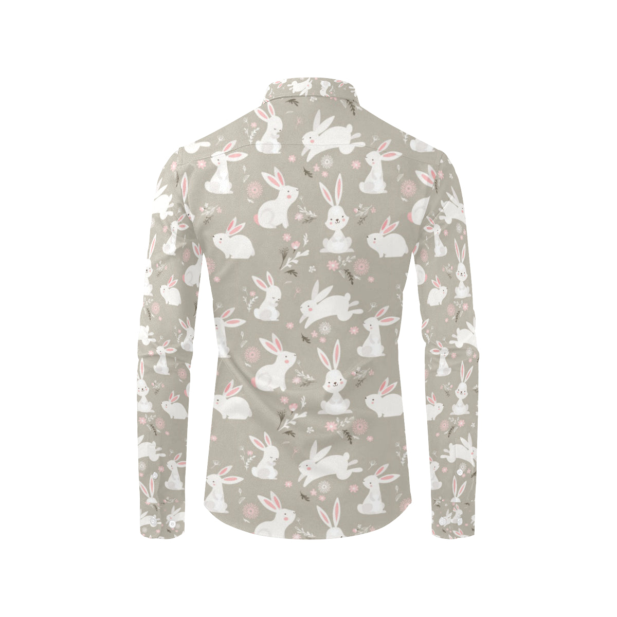 Rabbit Pattern Print Design RB03 Men's Long Sleeve Shirt