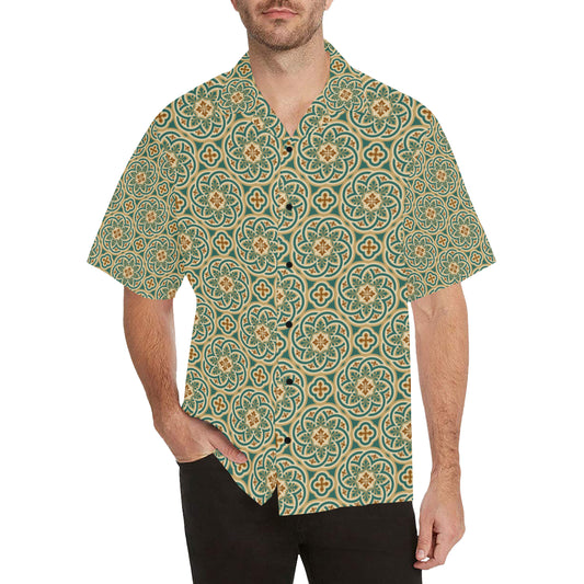 Cross Pattern Print Design 01 Men's Hawaiian Shirt