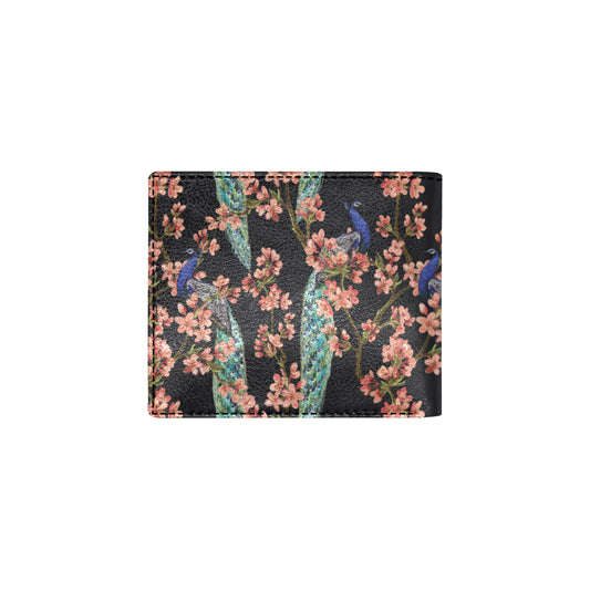 Peacock Pattern Print Design A01 Men's ID Card Wallet