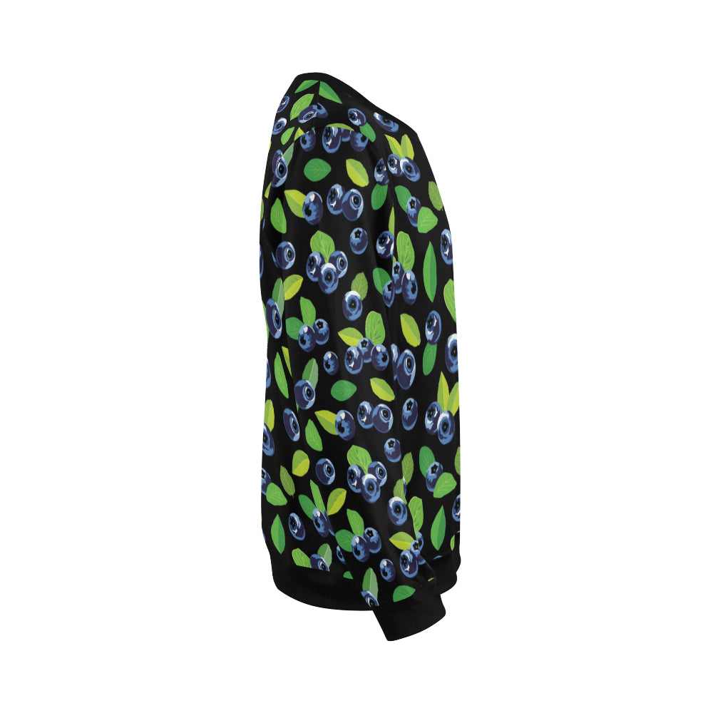 Blueberry Pattern Print Design BB03 Men Long Sleeve Sweatshirt