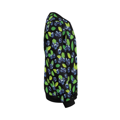 Blueberry Pattern Print Design BB03 Men Long Sleeve Sweatshirt