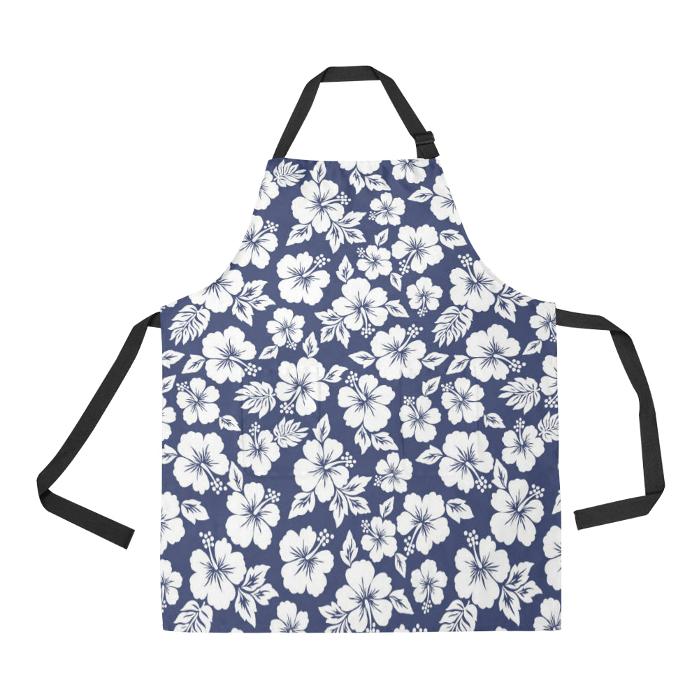 Hibiscus Pattern Print Design HB012 Apron with Pocket