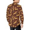 Dachshund Happy Print Pattern Men's Long Sleeve Shirt