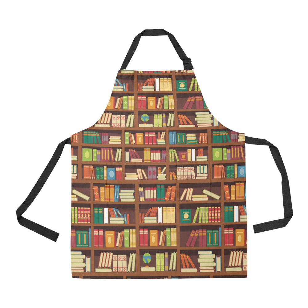 Book Pattern Print Design 06 Apron with Pocket