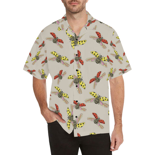 Ladybug Pattern Print Design 04 Men's Hawaiian Shirt