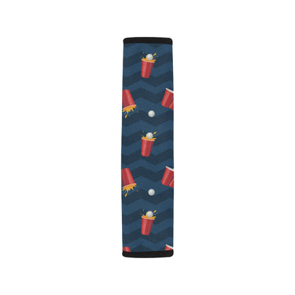 Beer Pong Pattern Print Design 01 Car Seat Belt Cover