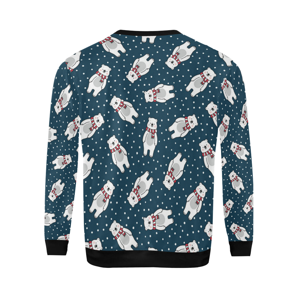 Polar Bear Pattern Print Design PB05 Men Long Sleeve Sweatshirt