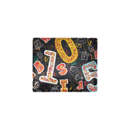 Number Pattern Print Design A03 Men's ID Card Wallet