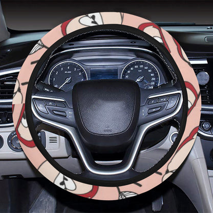 Apple Pattern Print Design AP04 Steering Wheel Cover with Elastic Edge