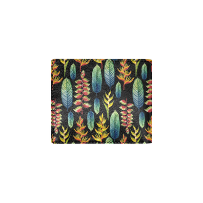 Heliconia Pattern Print Design HL03 Men's ID Card Wallet