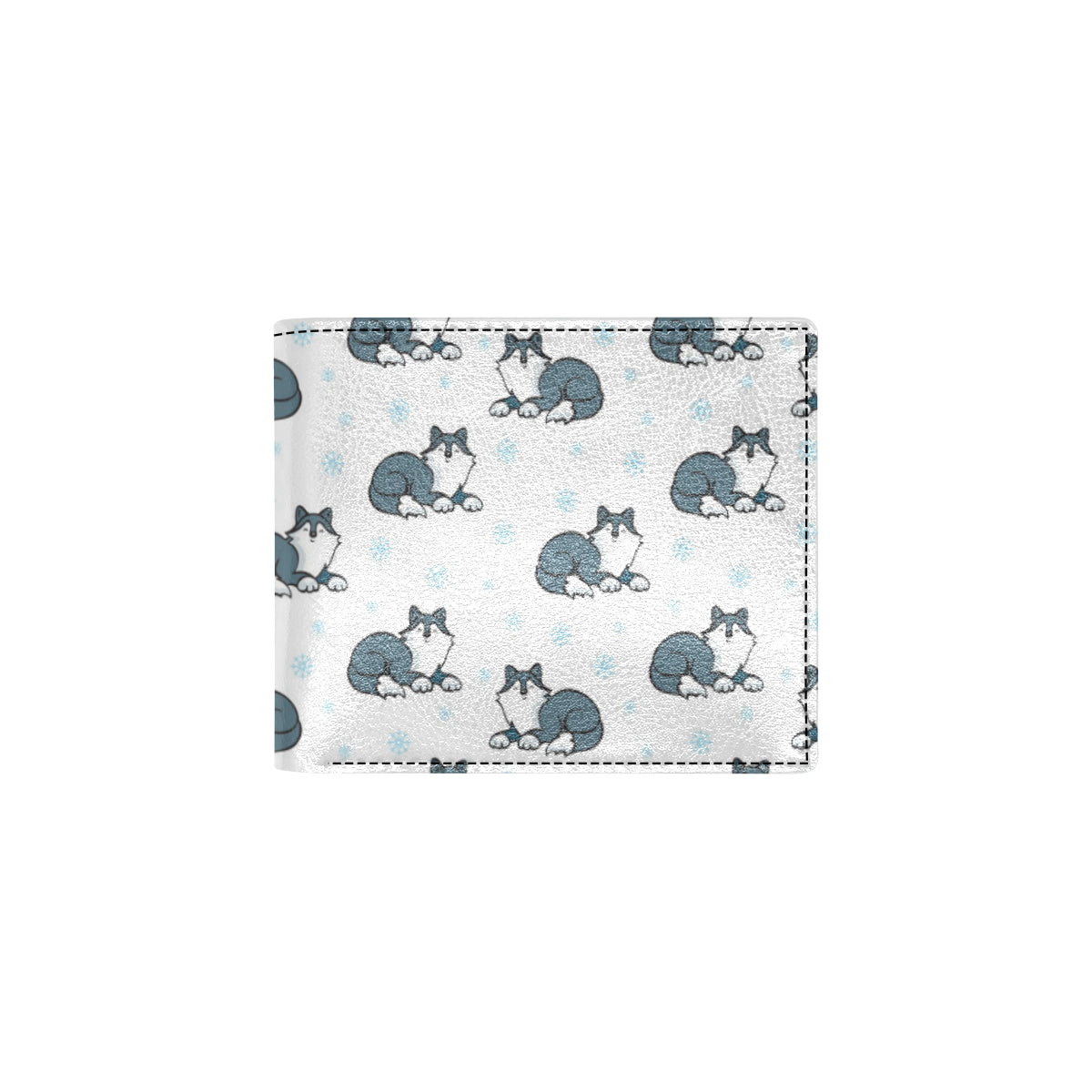 Alaskan Malamute Pattern Print Design 03 Men's ID Card Wallet