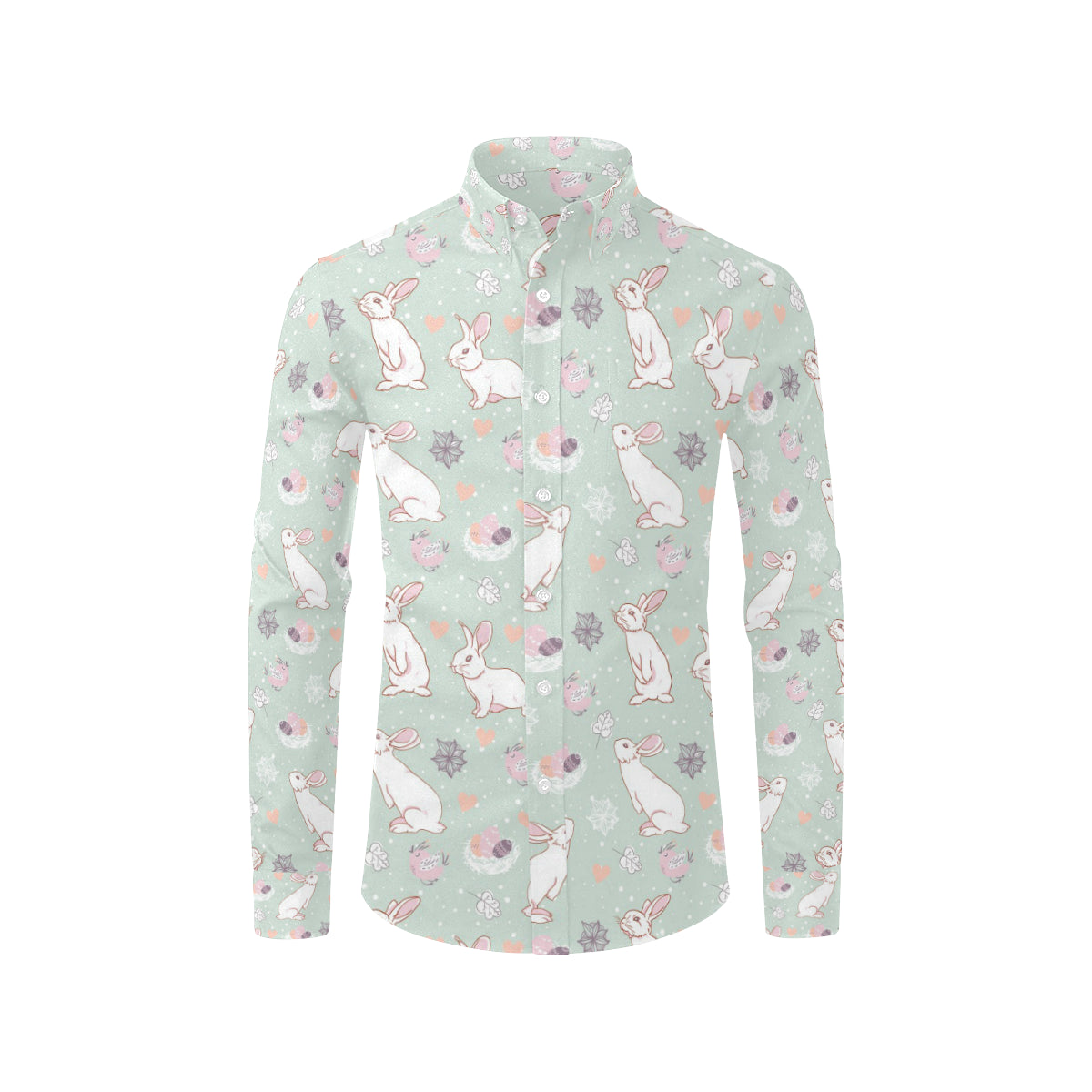 Rabbit Pattern Print Design RB011 Men's Long Sleeve Shirt