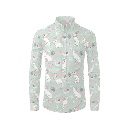 Rabbit Pattern Print Design RB011 Men's Long Sleeve Shirt