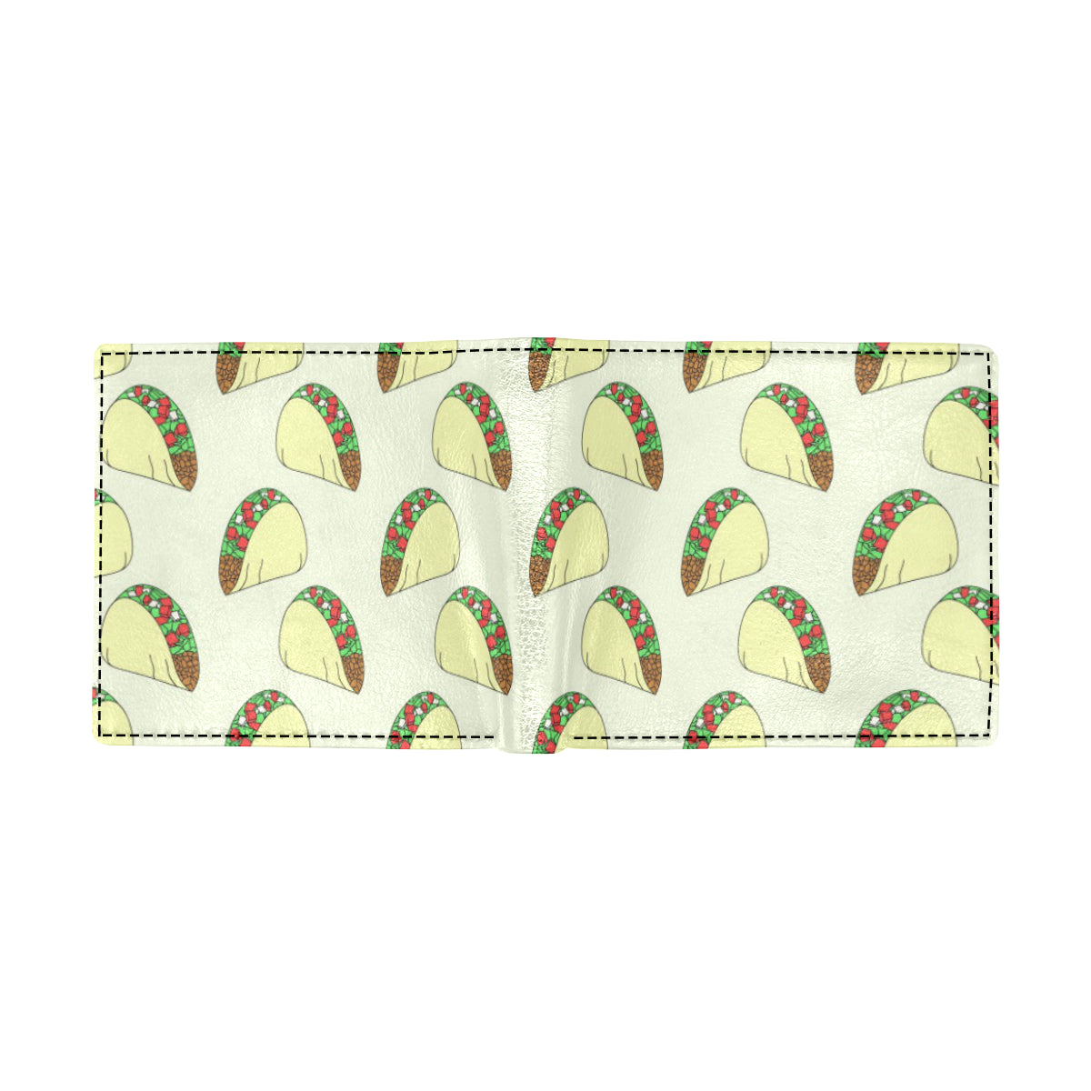 Taco Pattern Print Design TC05 Men's ID Card Wallet