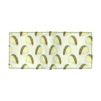 Taco Pattern Print Design TC05 Men's ID Card Wallet