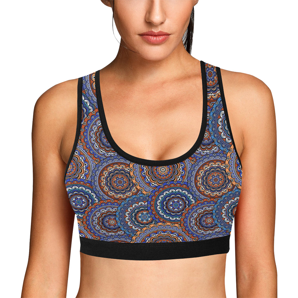 Mandala Boho Chic Design Print Sports Bra