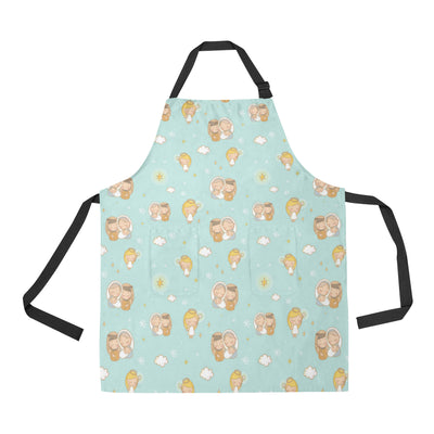 Christian Pattern Print Design 01 Apron with Pocket