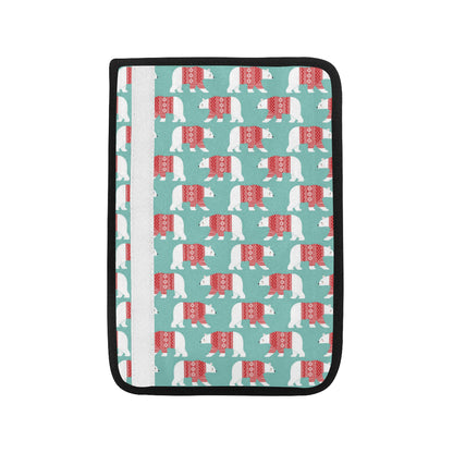 Polar Bear Pattern Print Design A04 Car Seat Belt Cover