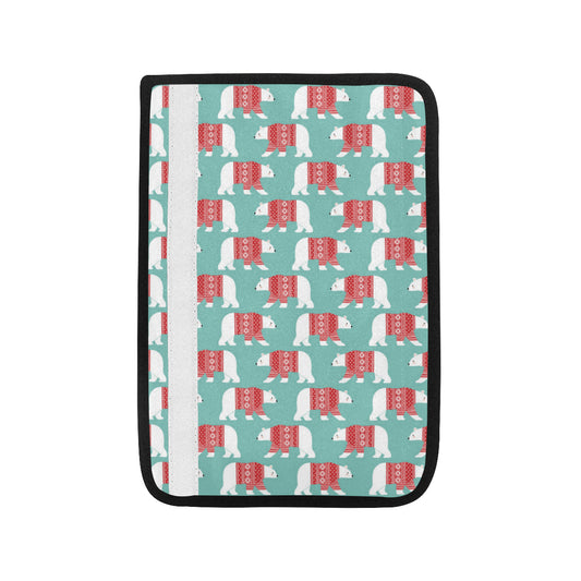 Polar Bear Pattern Print Design A04 Car Seat Belt Cover