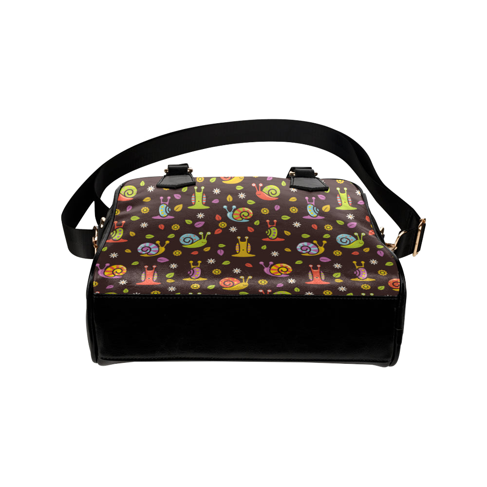 Snail Pattern Print Design 01 Shoulder Handbag