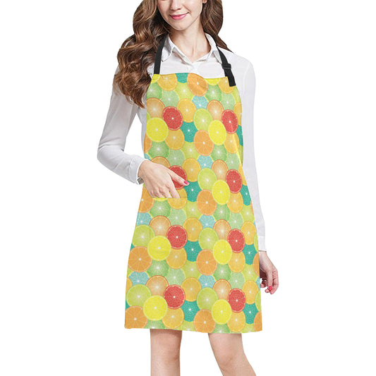 Citrus  Pattern Print Design 01 Apron with Pocket