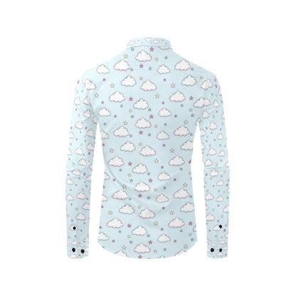 Cloud  Pattern Print Design 01 Men's Long Sleeve Shirt