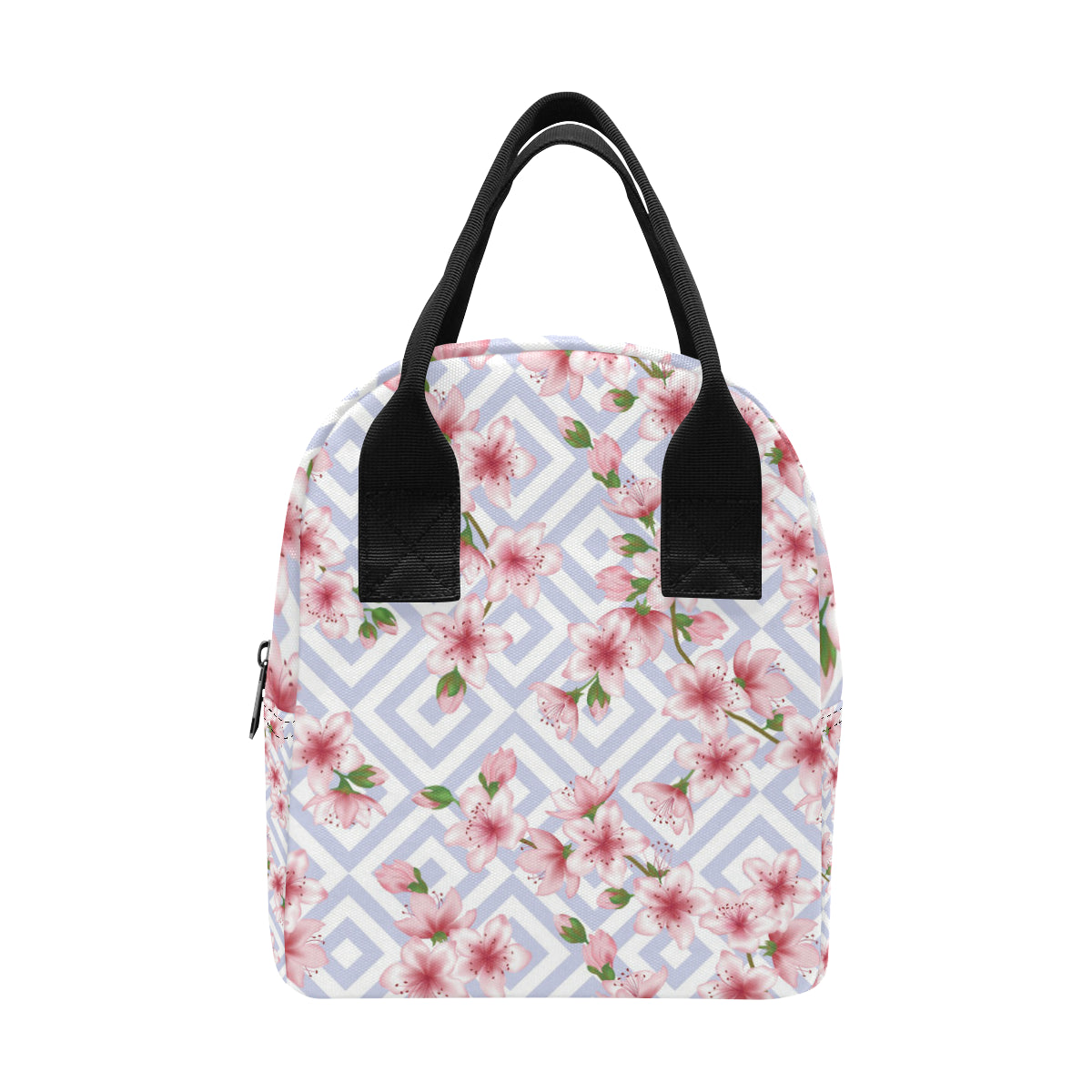 Cherry Blossom Pattern Print Design CB07 Insulated Lunch Bag