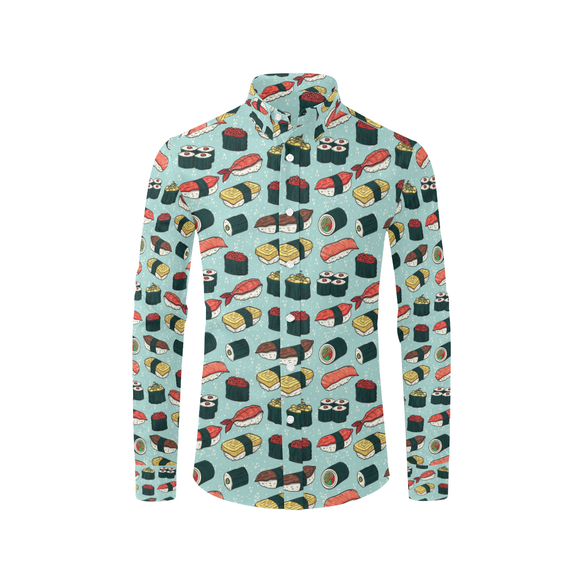 Sushi Pattern Design Men's Long Sleeve Shirt