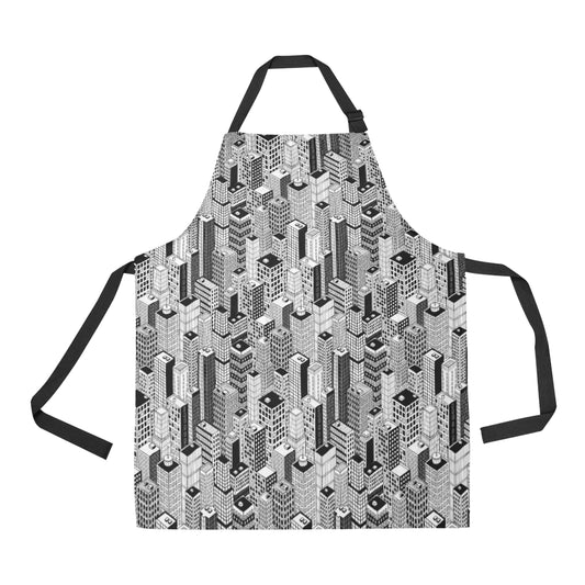 City  Pattern Print Design 02 Apron with Pocket
