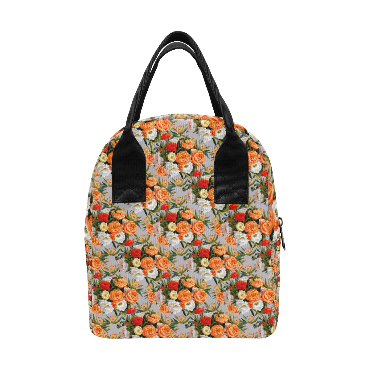 Lisianthus Pattern Print Design LT04 Insulated Lunch Bag