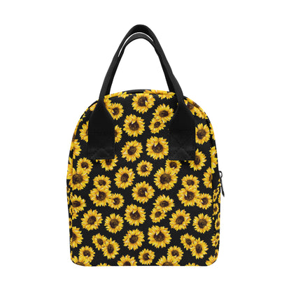 Sunflower Pattern Print Design SF05 Insulated Lunch Bag