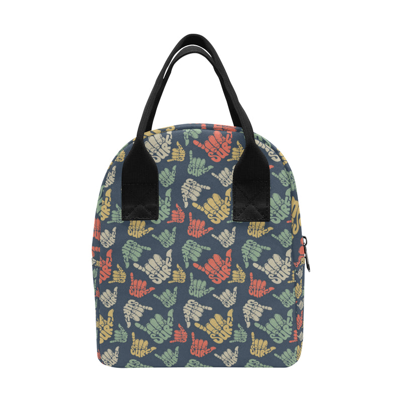 Surf Hand sign Insulated Lunch Bag