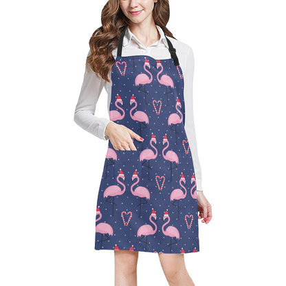 Flamingo Christmas Apron with Pocket
