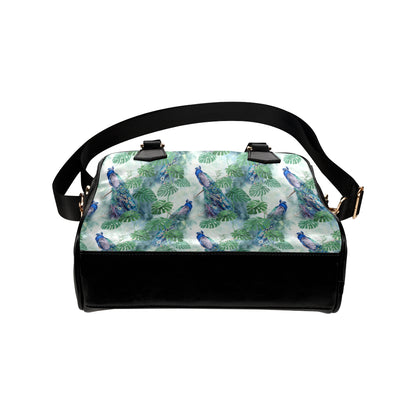 Peacock Pattern Print Design A02 Shoulder Handbag