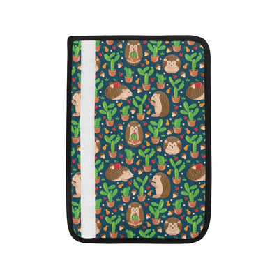 Hedgehog Cactus Pattern Print Design 04 Car Seat Belt Cover