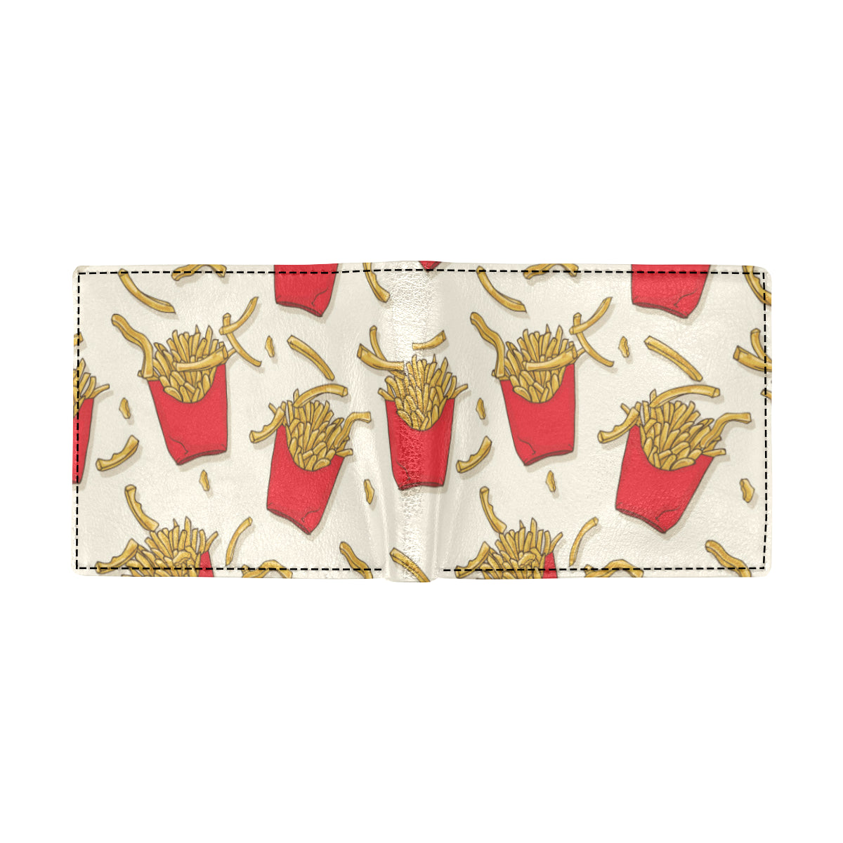 French Fried Pattern Print Design 01 Men's ID Card Wallet