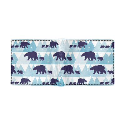 Bear Pattern Print Design BE01 Men's ID Card Wallet