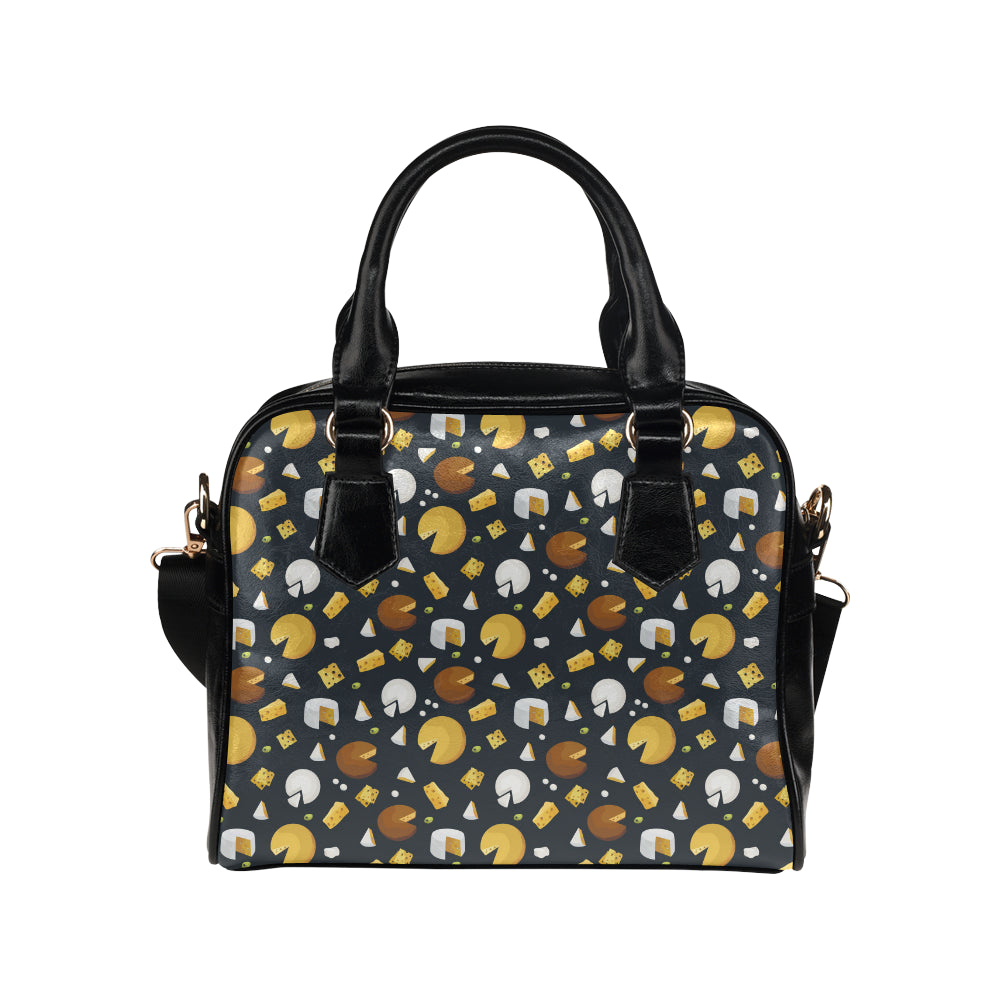 Cheese Pattern Print Design 03 Shoulder Handbag