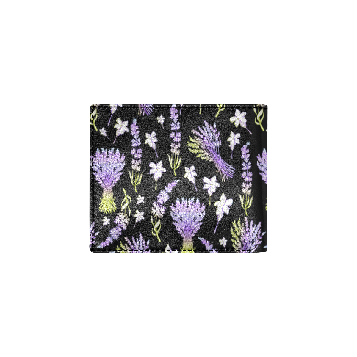 Lavender Pattern Print Design LV04 Men's ID Card Wallet