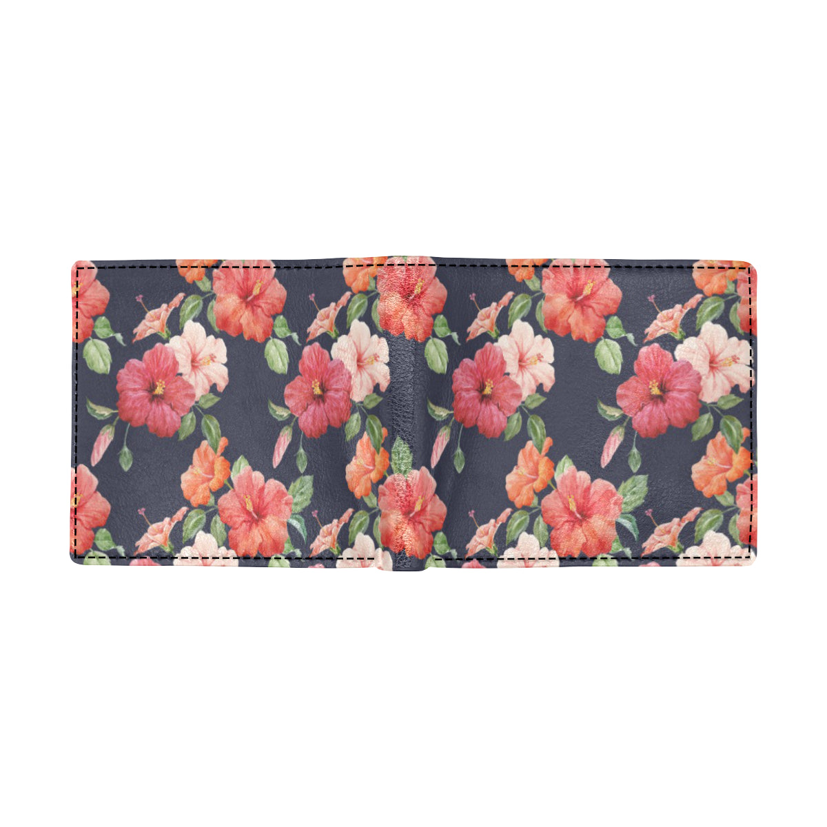 Tropical Flower Pattern Print Design TF020 Men's ID Card Wallet