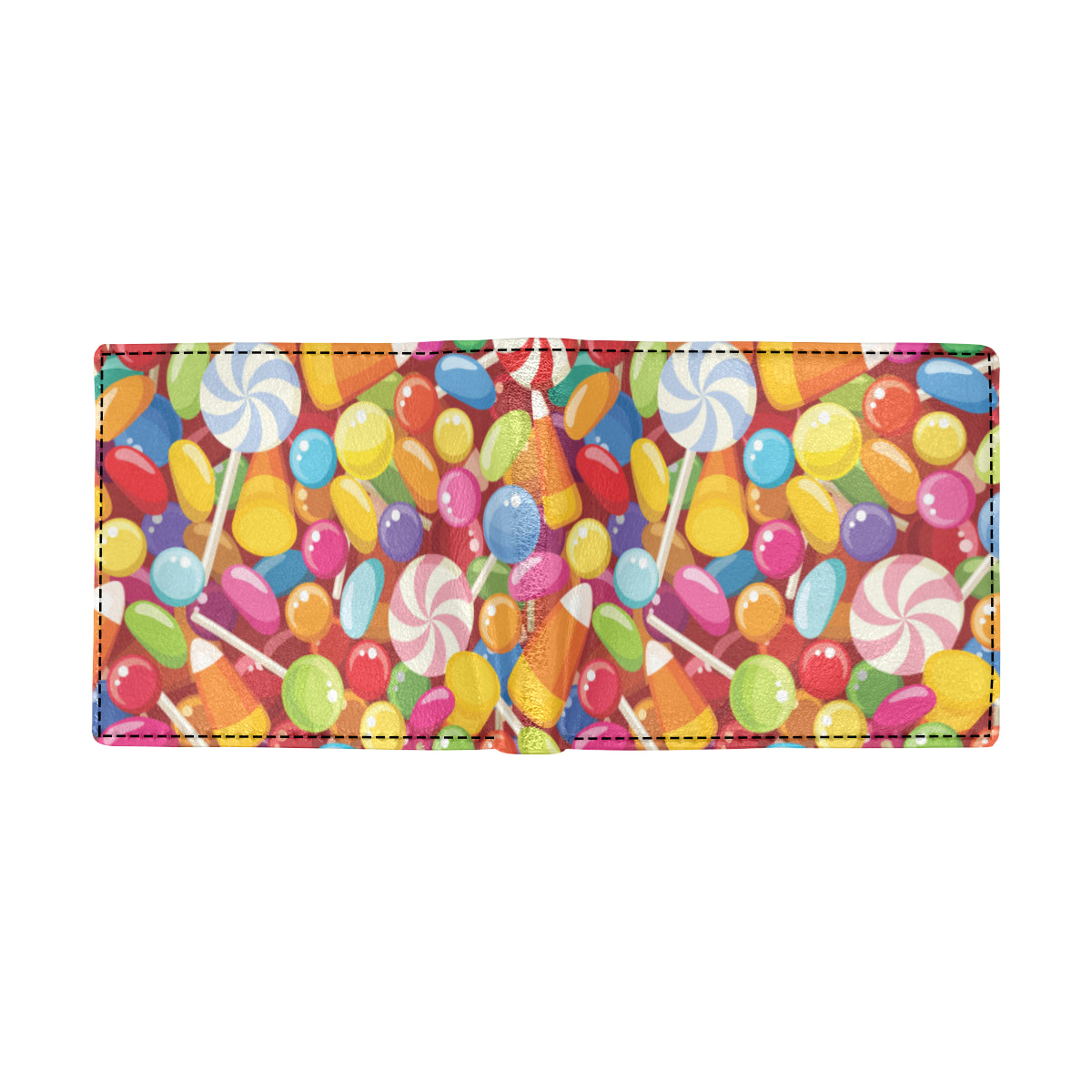 Candy Pattern Print Design 02 Men's ID Card Wallet