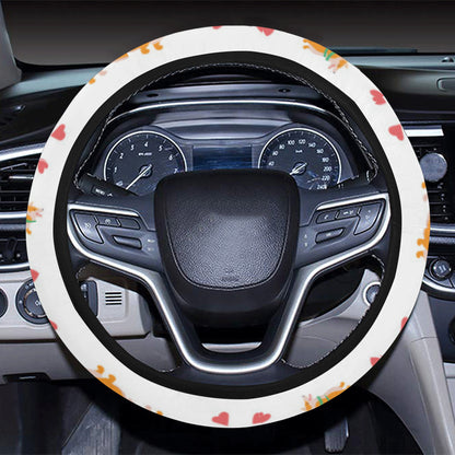 Cardigan Welsh Corgis Pattern Print Design 04 Steering Wheel Cover with Elastic Edge
