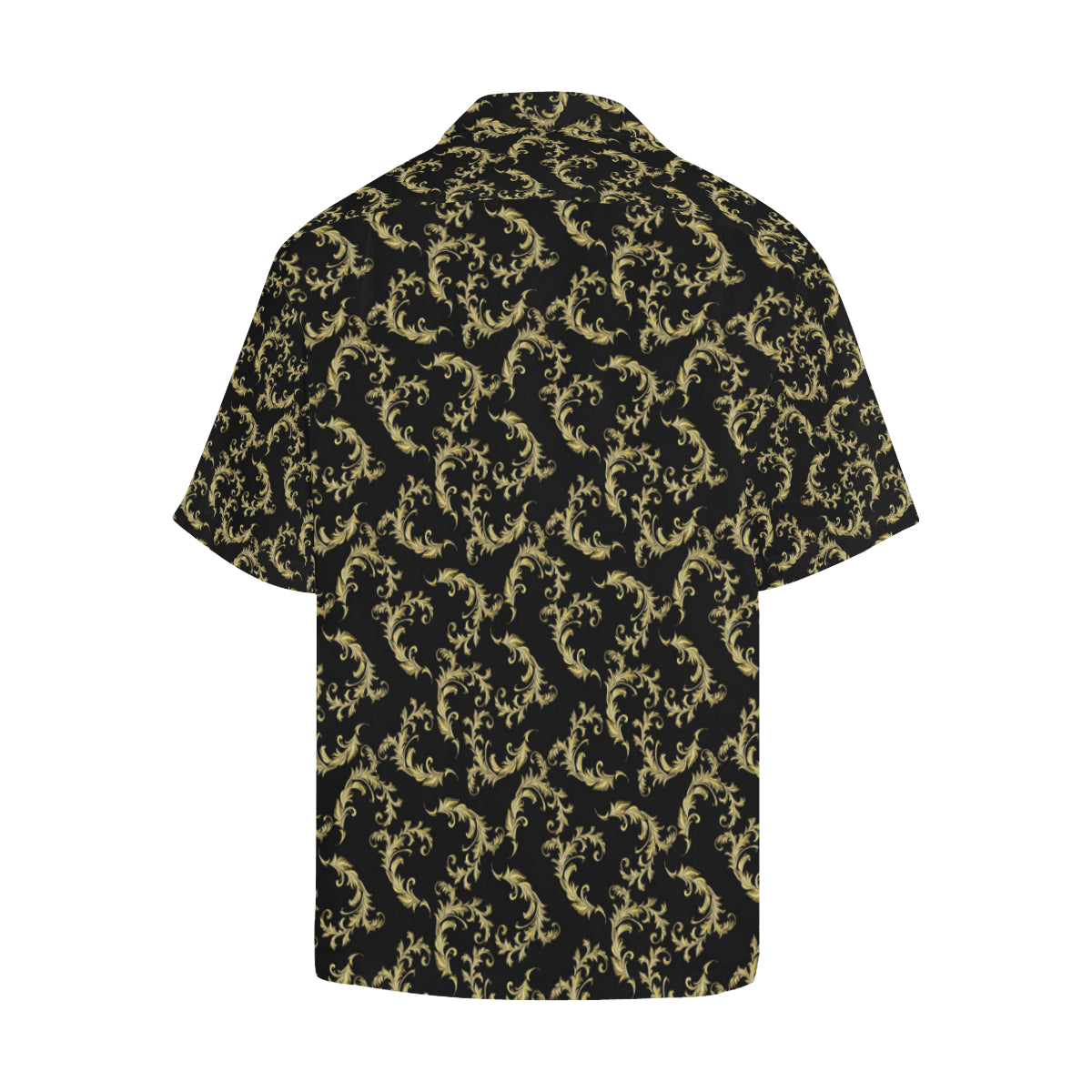 Baroque Golden Pattern Print Design 01 Men's Hawaiian Shirt