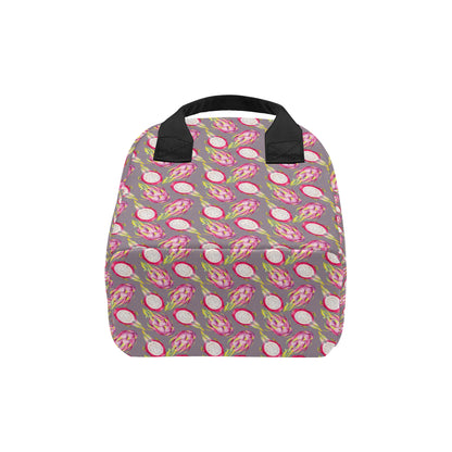 Dragonfruit Pattern Print Design DF03 Insulated Lunch Bag
