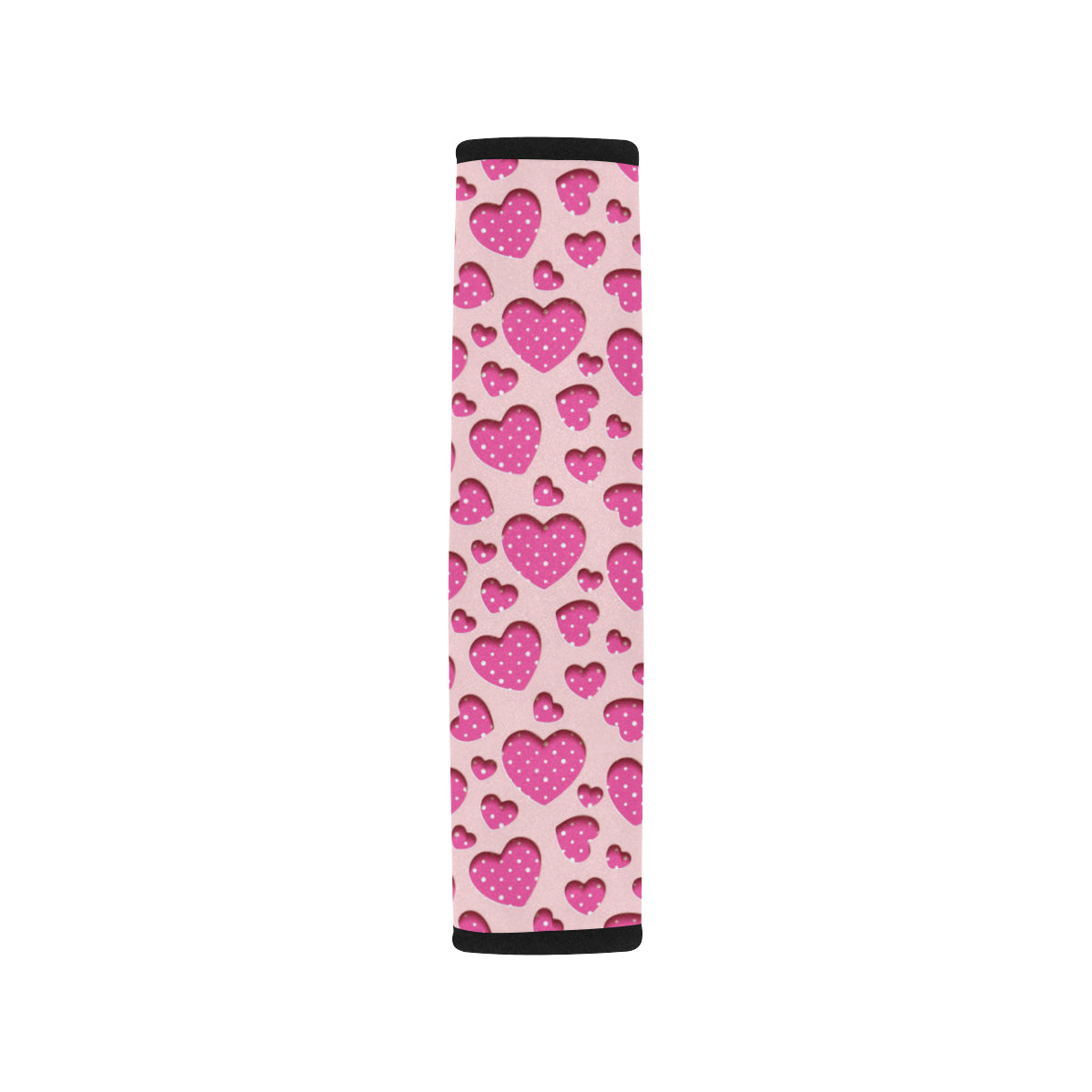 Heart Pink Pattern Print Design HE06 Car Seat Belt Cover