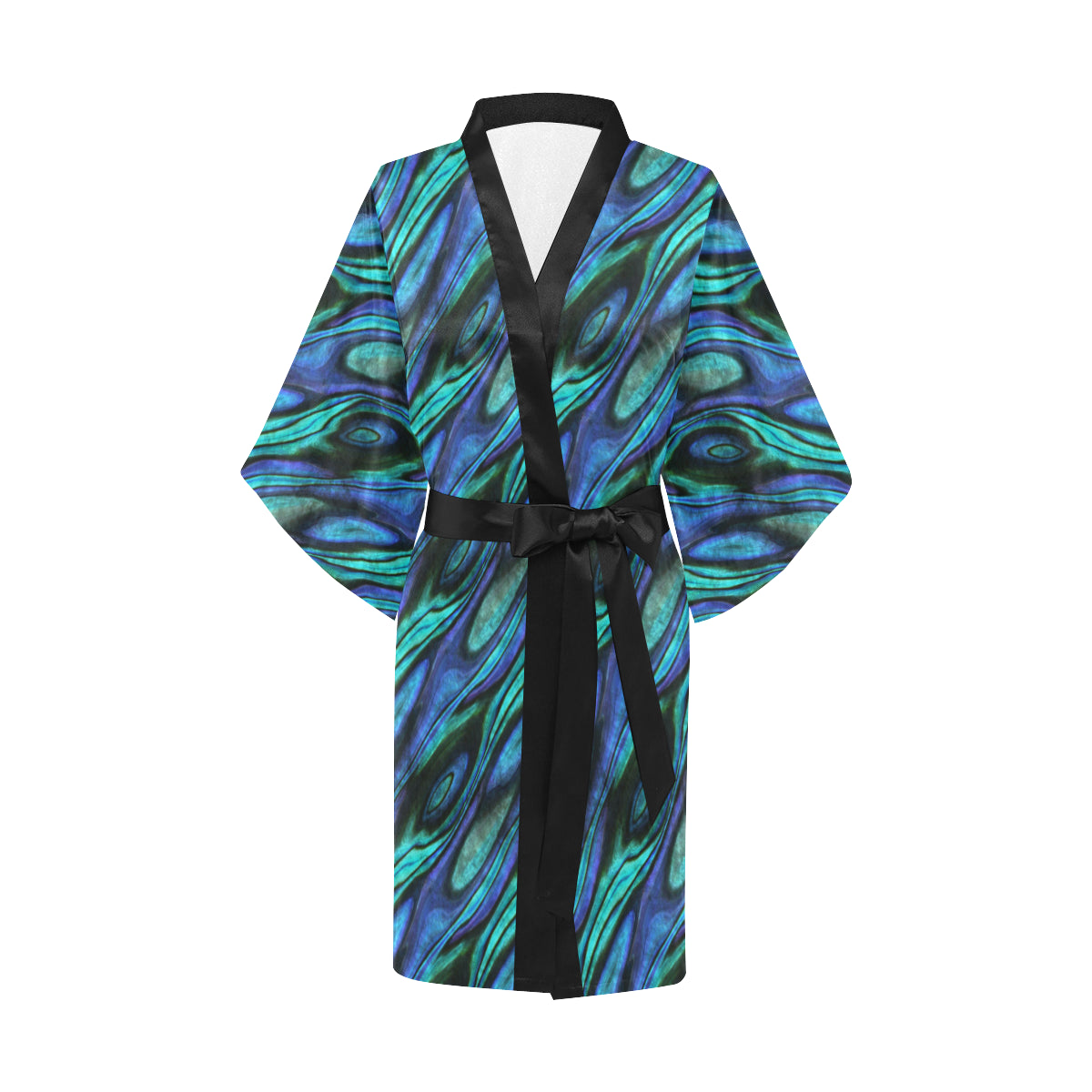 Abalone Pattern Print Design 03 Women's Short Kimono