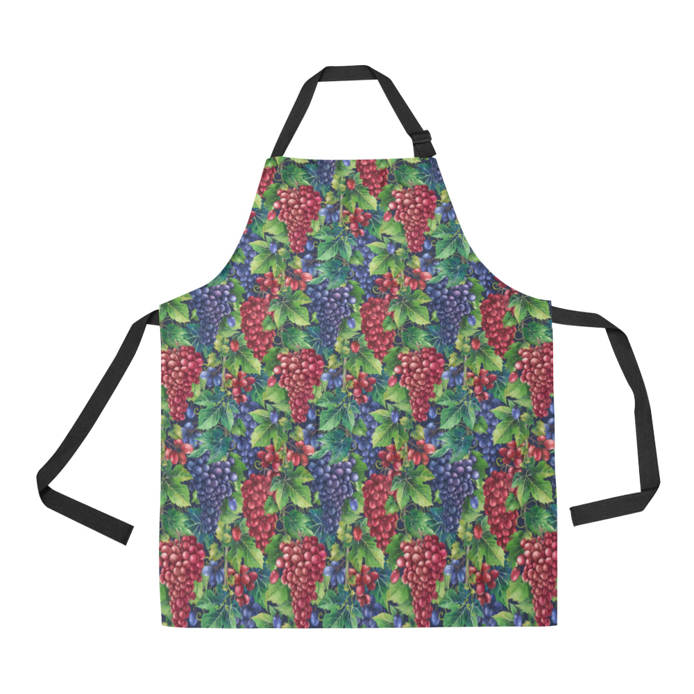 Grape Pattern Print Design GP02 Apron with Pocket